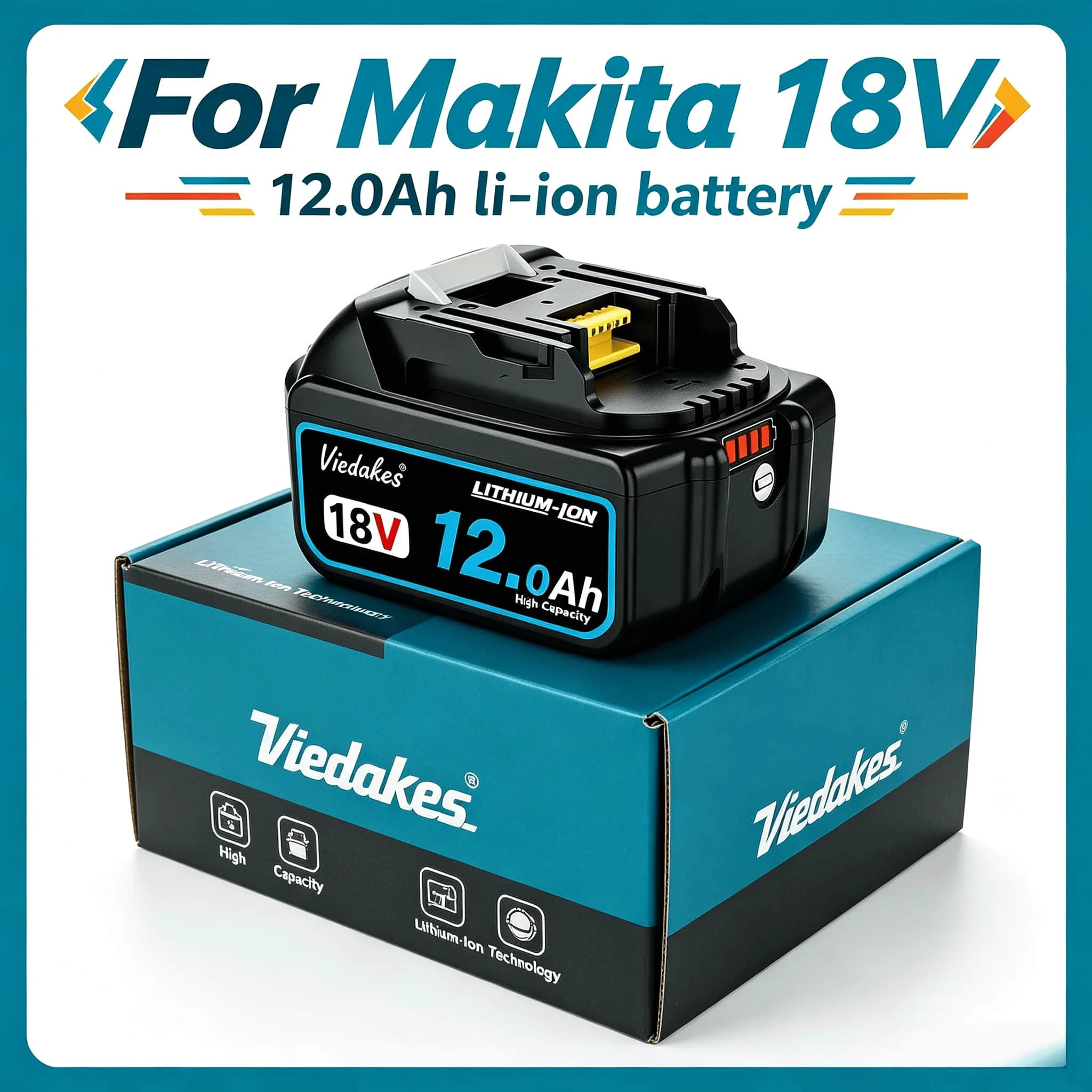 For Makita 18V DTD173 DTW285 Tools Suit BL1850 BL1860 Lithium Replacement Battery💎