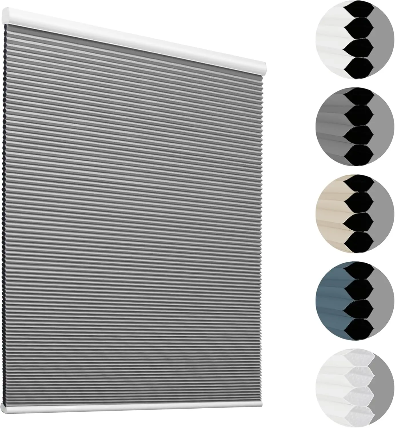 Homedemo Blackout Cellular Shades Cordless, Honeycomb Shade Blinds, Thermal Insulated Noise Reduction For Windows Inside &