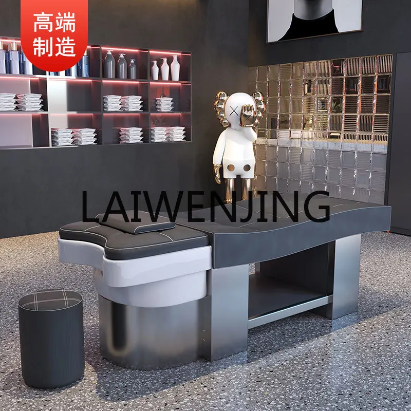 Fashion barber shop shampoo bed Thai flat massage direct sales simple ceramic basin hair salon