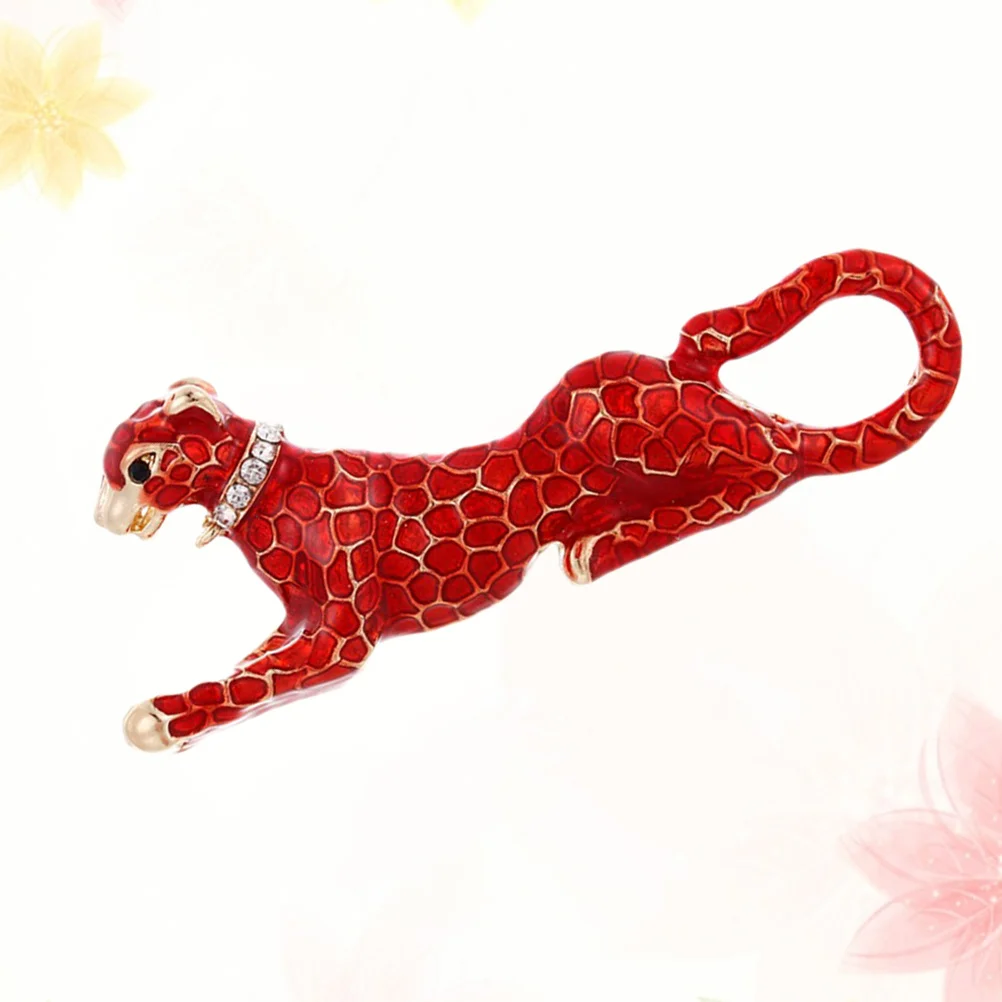 

Alloy Leopard Brooch Pearl Rhinestone Decoration Sturdy Pin Casual Formal Occasion Breastpin Fashion Accessory Gift for Women