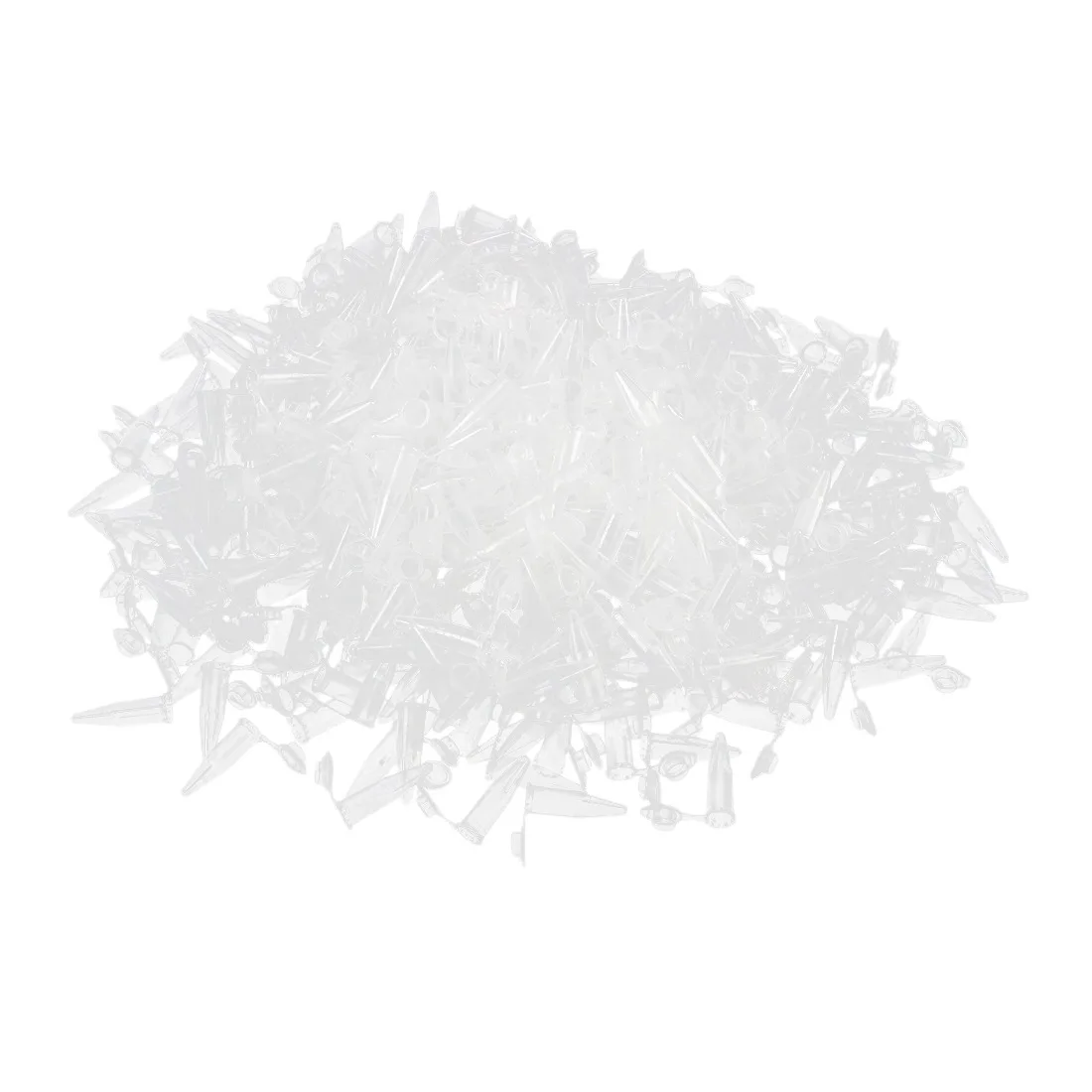 500 Pcs Laboratory Clear White Mark Printed Plastic Centrifuge Tube 1.5ml