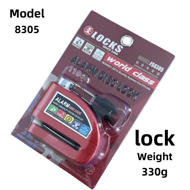 Waterproof Motorcycle Alarm Lock Bike Security Anti-theft Lock Motorbike Mountain bike Disc Brake Lock +Bag+1.5mReminder Rope view 6