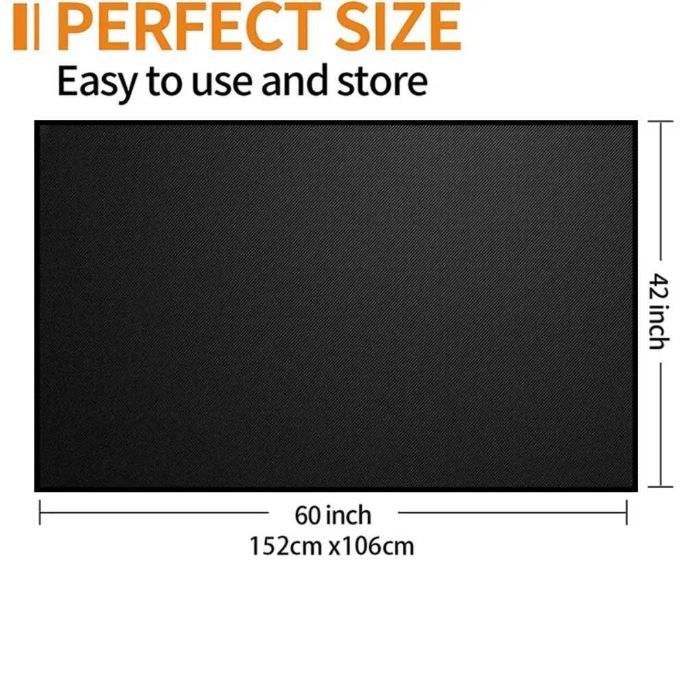 Barbecue Stove Mat Fireproof Pad For Barbecue Gatherings Heat Resistant Outdoor Protective Barrier Hose Washable