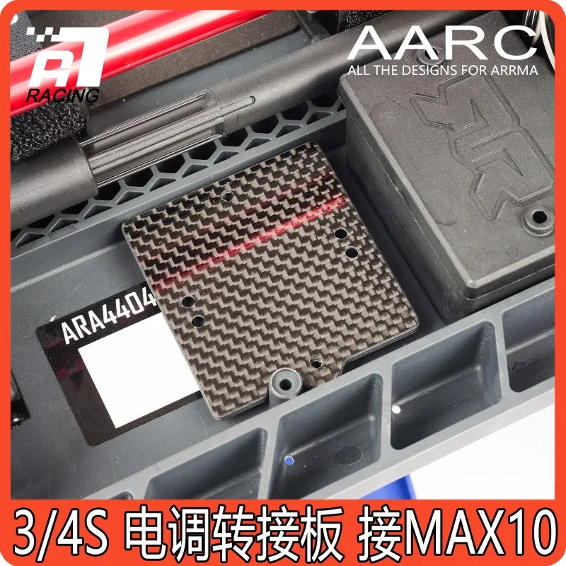 

Плата-адаптер для установки ESC из углеродного волокна для MAX10 - совместима с радиоуправляемыми моделями ARRMA 1/8 Mojave Desert Truck и 1/10 Kraton Monster Truck