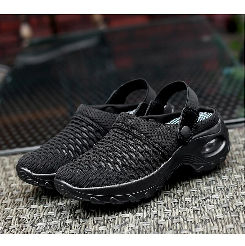 New Women Shoes Casual Increase Cushion Sandals Non-slip Platform Sandal For Women Breathable Mesh Outdoor Walking Slippers