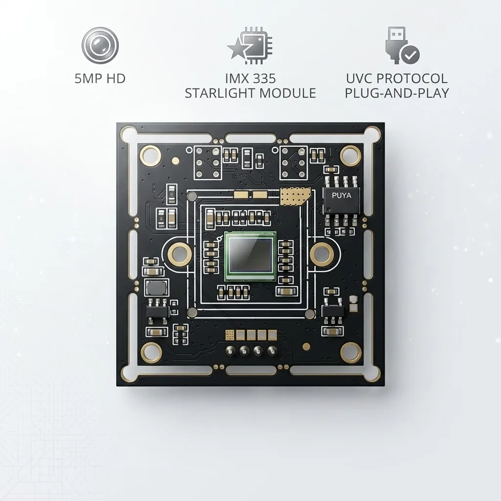 5MP IMX335 USB Camera Module Low Illumination 2.8/4/6/8/12/16/25mm No Distortion Lens for Face Recognition Industrial Inspection