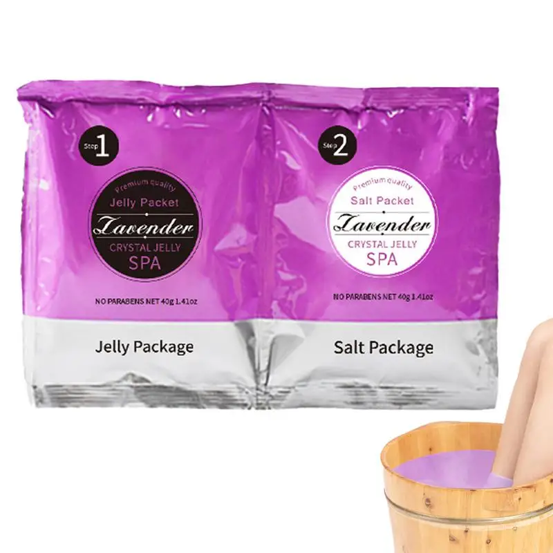 Jelly Pedicure Packs Foot jelly bath salt SPA supplies Portable Spa Pedicure Foot Soak Crystal Jelly Pedicure Relaxing Bath Salt