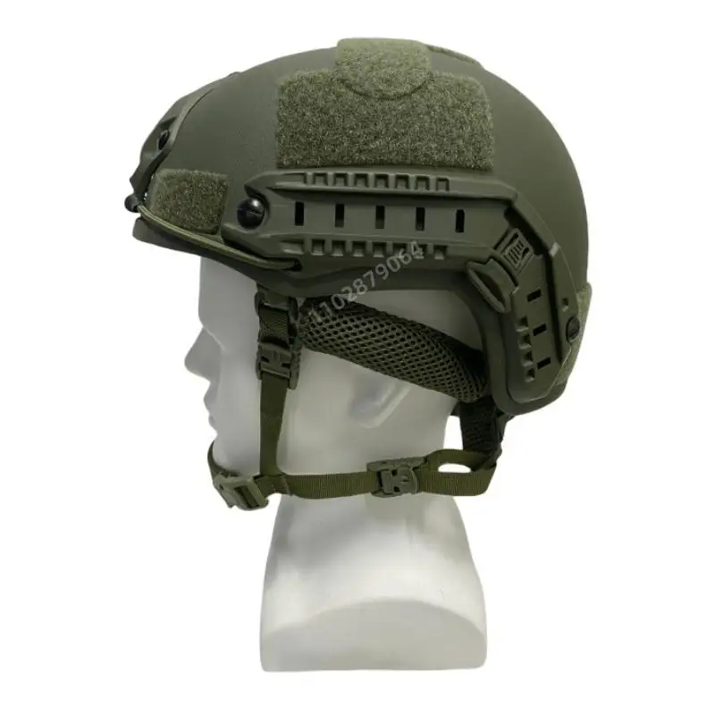 Casco táctico de corte balístico alto, armadura a prueba de balas, seguridad, NIJ IIIA fast, negro, verde militar, casco balístico