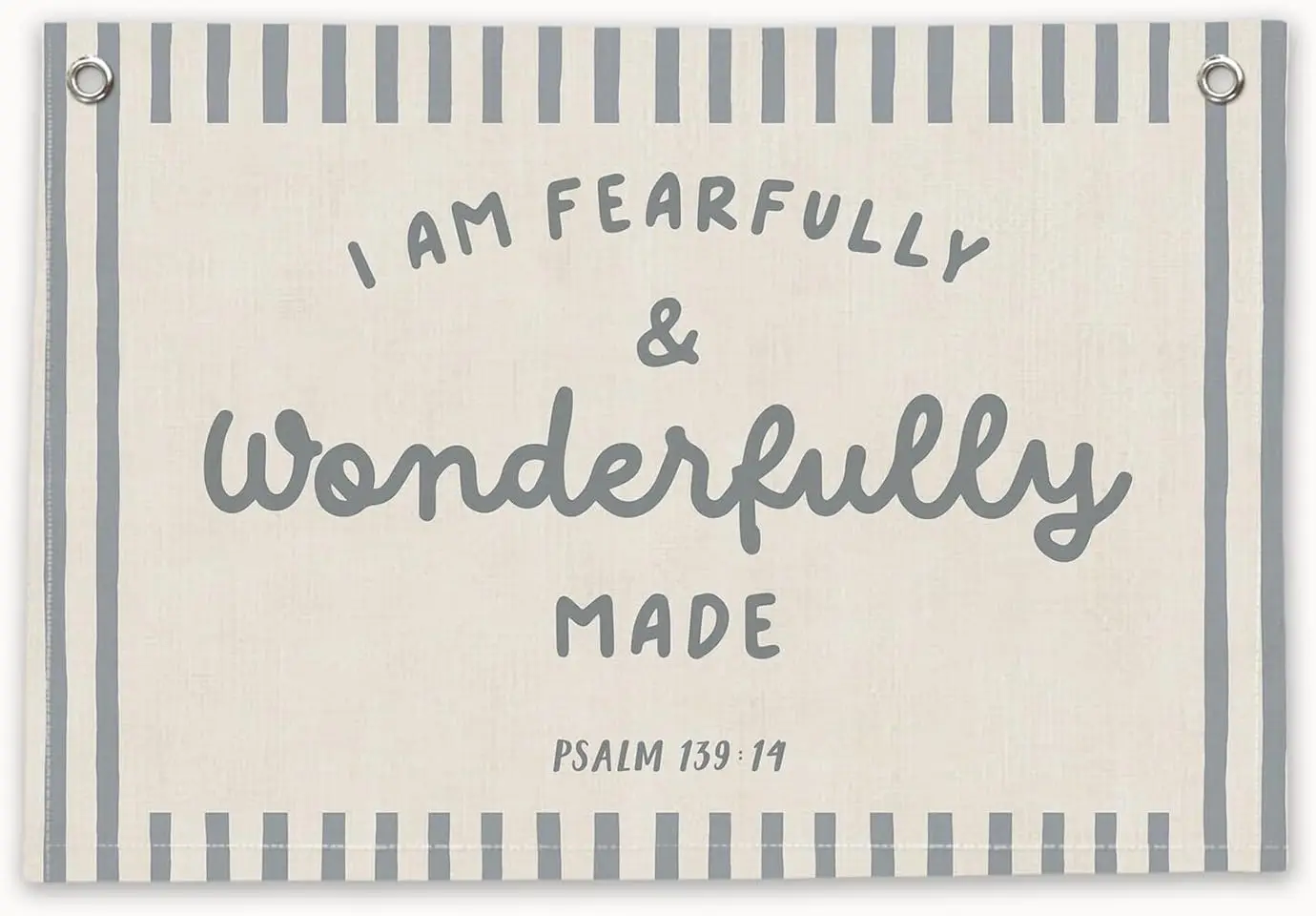 Flagicts 100% Polyester I Am Fearfully and Wonderfully Made Christian Canvas Flags