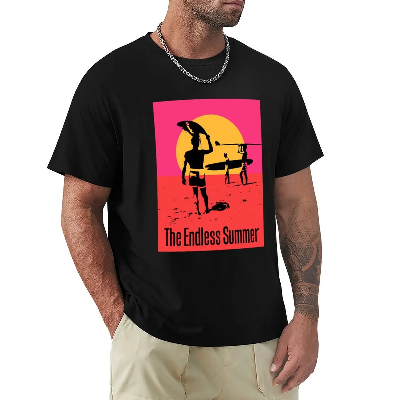 

The Endless Summer Classic Surf Movie Poster T-Shirt Work Wear Short Sleeve T-Shirt