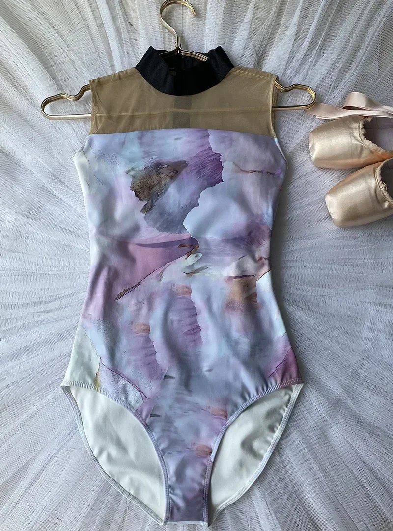 

Adult Ballet Leotard 2024 New Elegant Practice Ballet Dancing Clothes Women Sleeveless Dance Team Gymnastics Coverall