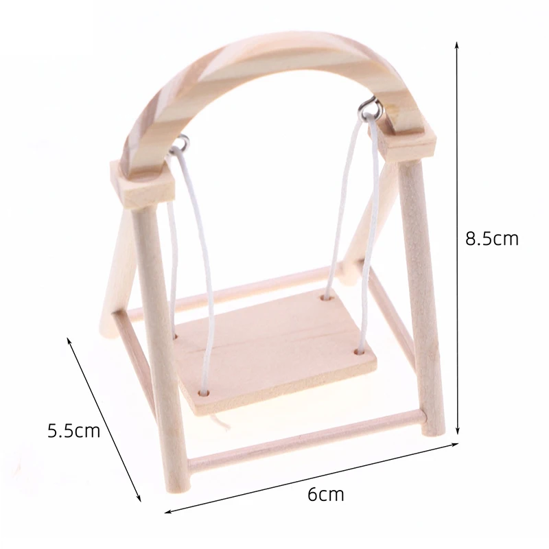 1:12 Swing Chair Toy Dollhouse Miniature Furniture Swing Chair DIY Garden Play Scene House Layout Children’s Toy