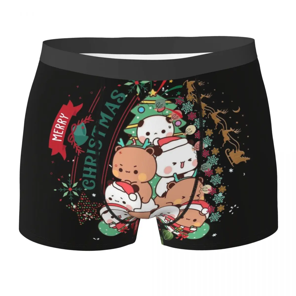 

Bubu и Dudu Merry Christmas Tree Santa, нижнее белье, мужские трусы, классический багажник, трусы-боксеры высокого качества, большие размеры