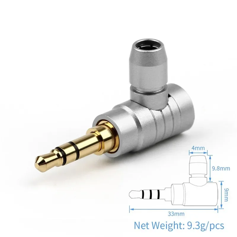 90 Degree 2 3 4 Pole Jack 3.5mm Connector Headphone Plug Conector L Type Gold Plated Copper Consumer Electronics Audio Terminal