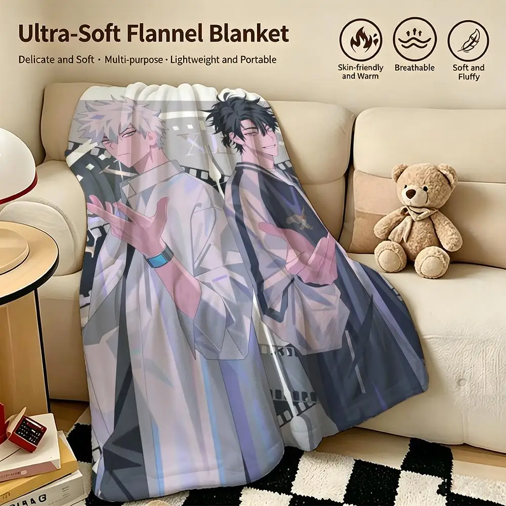 anime L-Link Click-k Throw Warm Soft Flannel Blanket, Multi-use for Sofa Bed Camping Travel Nap