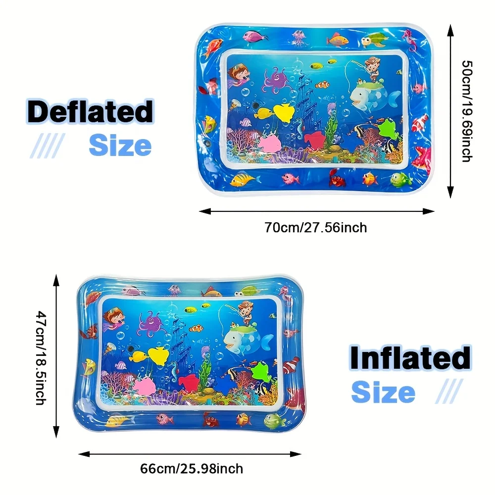 1pc Fishing Style Inflatable PVC Baby Playing Water Mat Toddler Pad Kids Early Education Activity Toys Mat Cushion Kids Gift
