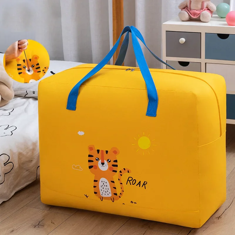 Sac de rangement de couette de maternelle pour enfants, bagages chargés, sac d\'emballage de déménagement, sac d\'organisation de vêtements portables,