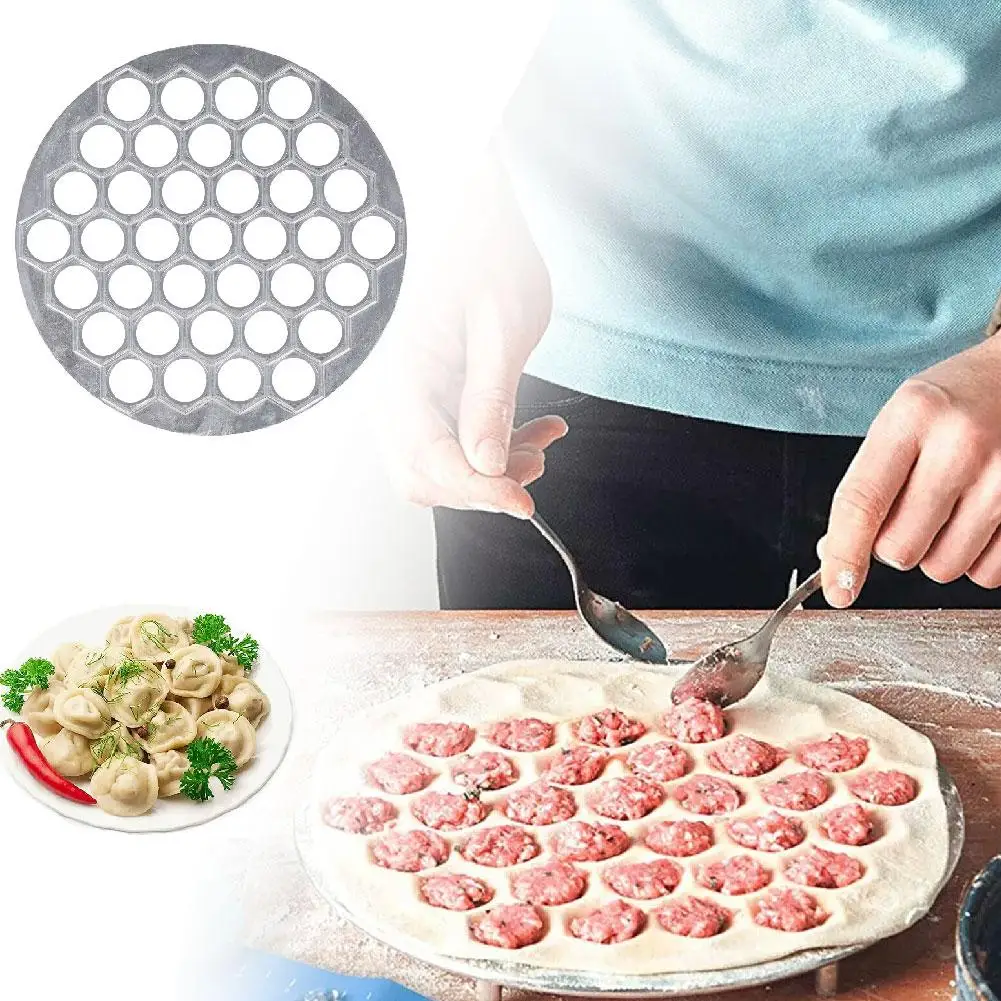 37 Holes Russian Ravioli Maker Dumplings Mold Pelmeni Maker Aluminum Alloy Pelmeni Metal Mold Kitchen Russian Dumpling Press