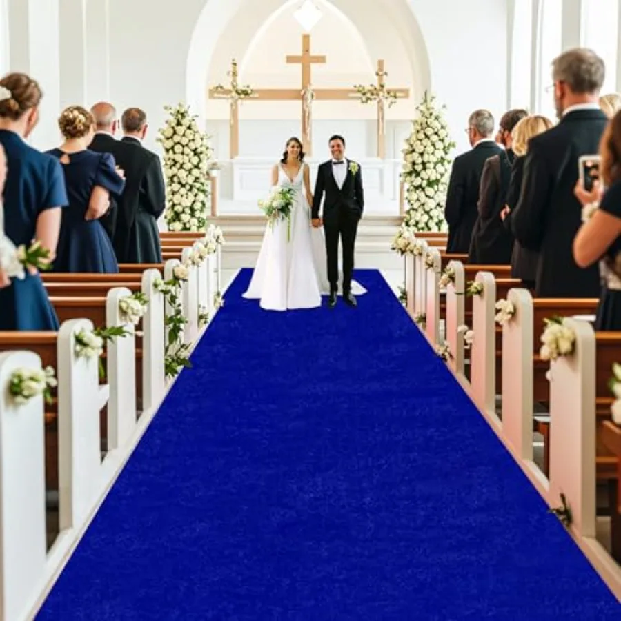 

Свадебный коврик для прохода, синий бархатный коврик для прохода, 5x25 футов, ковер для бега, коврик для подиума с лентой для ковров, винтажный ковер для подиума для B