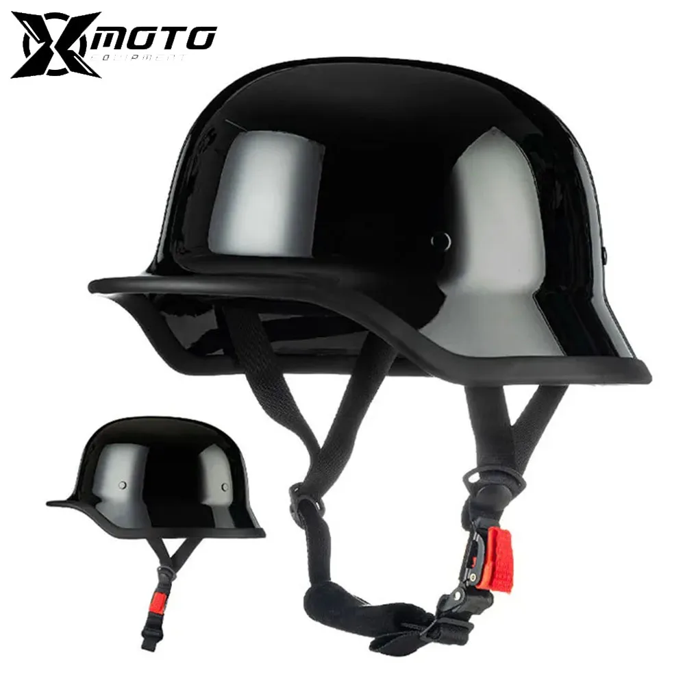 

Retro Casco Moto Helmet Classic German Half Face Men Women Casco Moto DOT Approved Motorcycle Helmet Vintage Moto Helmet