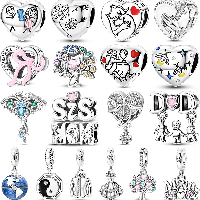 New 925 Sterling Silver Beloved Wish Tree Dandelion Tree Of Life Charm Pendant Fit 3mm Original Bracelet DIY Women Jewelry Gifts