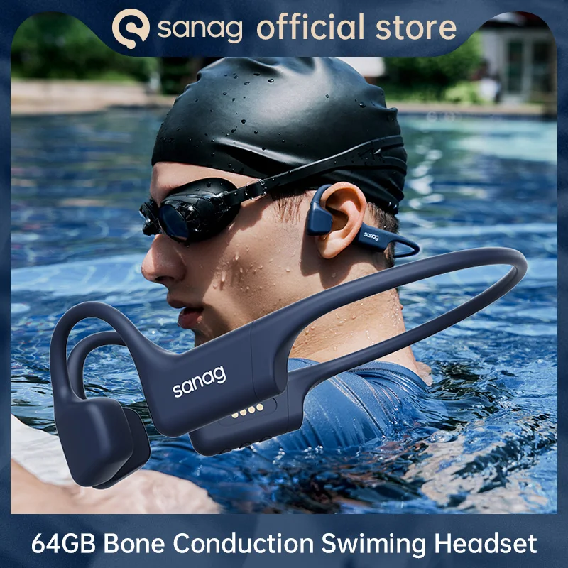 

Sanag B70 Bone Conduction Earphones Bluetooth Wireless Headphone IPX8 Swimming Comfortable silicone texture MP3 64GB headphones