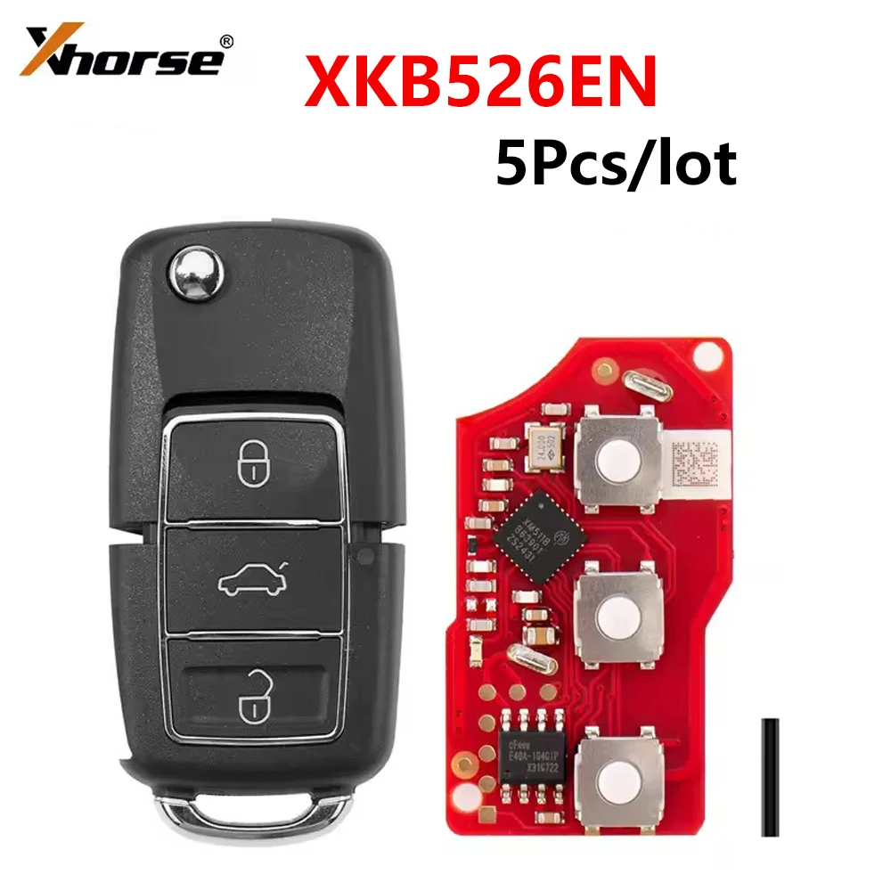 

5 шт./лот Xhorse XKB526EN проводной дистанционный ключ 3 кнопки для VVDI VVDI2 ключевой инструмент английская версия