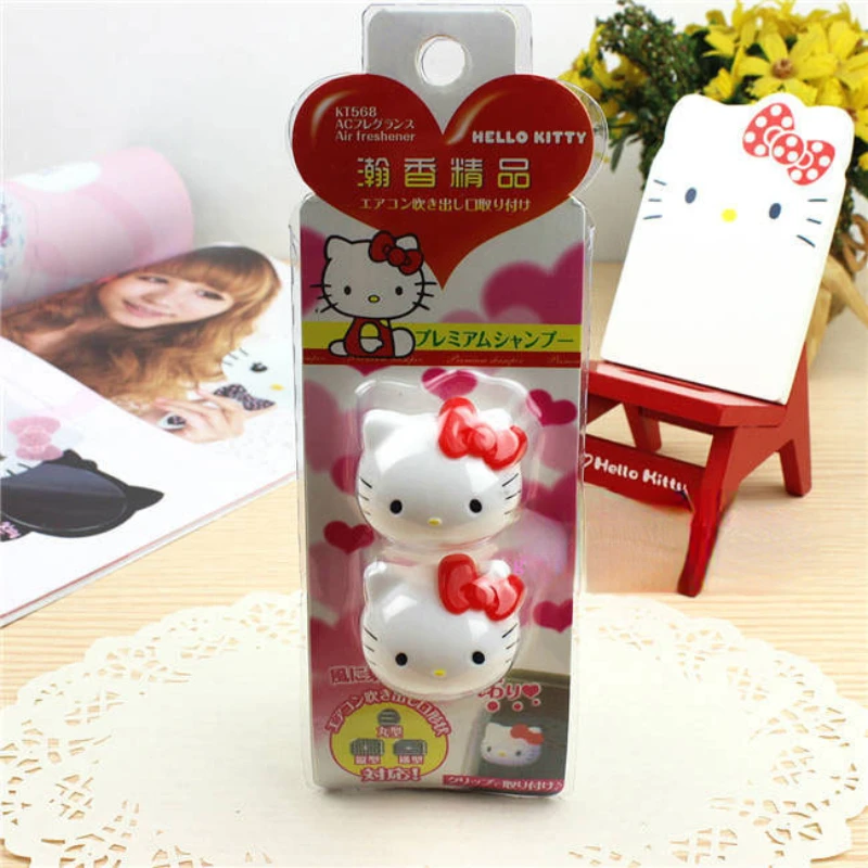 Hello Kitty Car Air Freshener Creative Cute Car  Air Vent Outlet Aromatherapy Clip Kawaii Air Conditioning Outlet Decoration