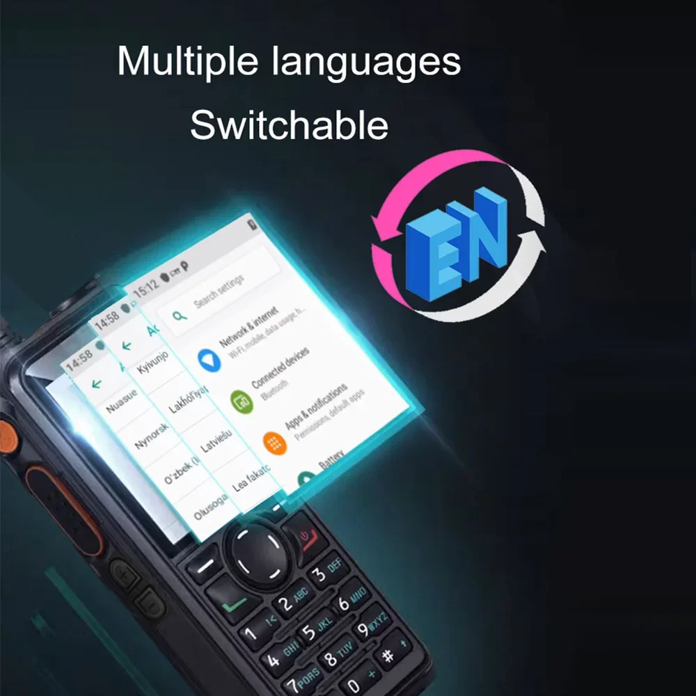 4G LTE 안드로이드 9.0 T59 POC 네트워크 라디오는 ZELLO REAL PTT 잠금 해제 라디오와 함께 작동합니다.