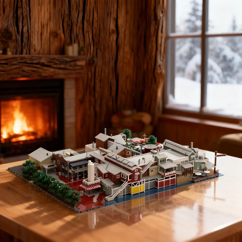 

44085pcs MOC Pacific Wharf Combined Set Modular Streetscape Model Building Blocks Creative Display Gift Collectible Decor Kids