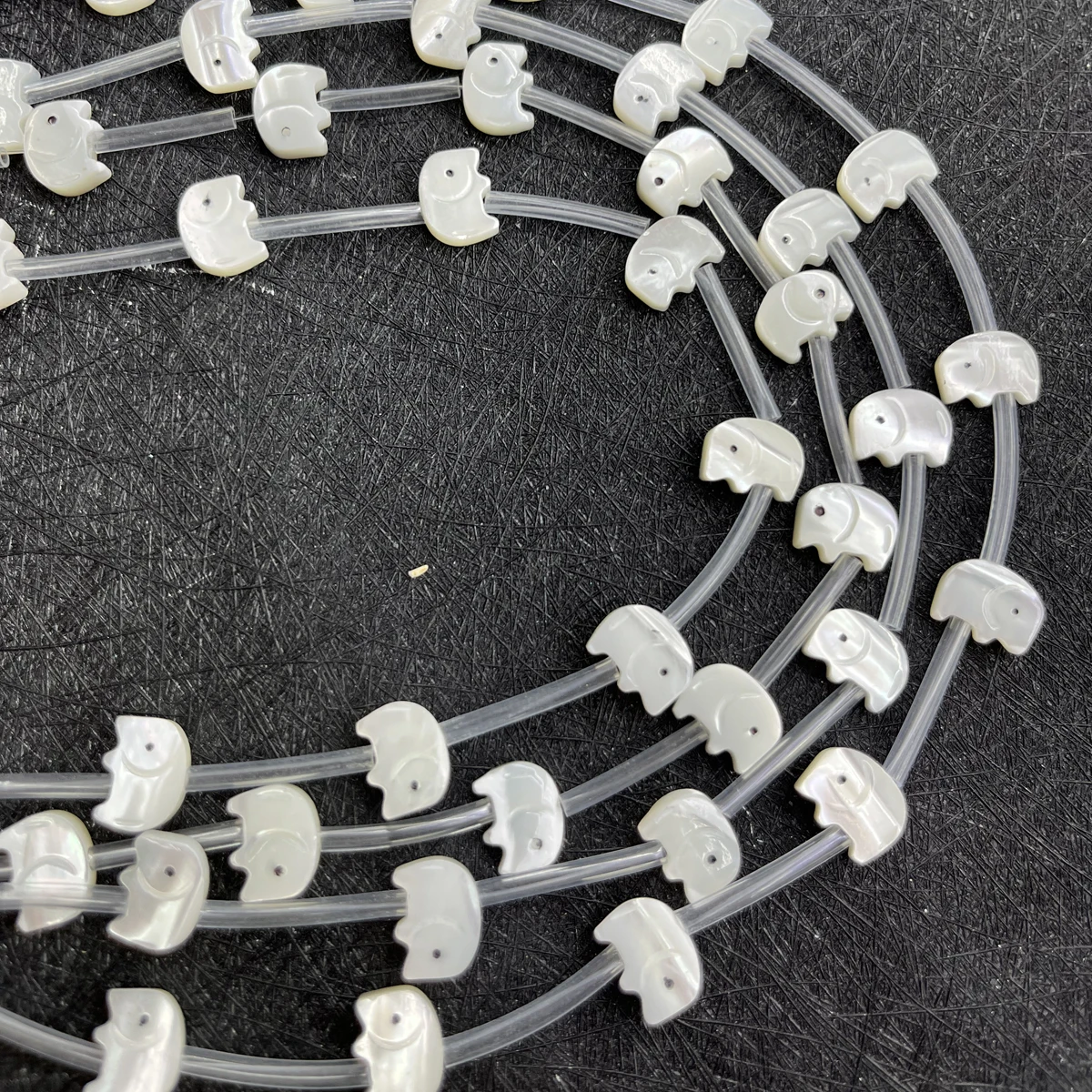 

11x11mm Cute Natural Freshwater Shells Small Elephant Beads WhiteJewelry Making DIY Necklace Bracelet Earrings Accessory Wedding