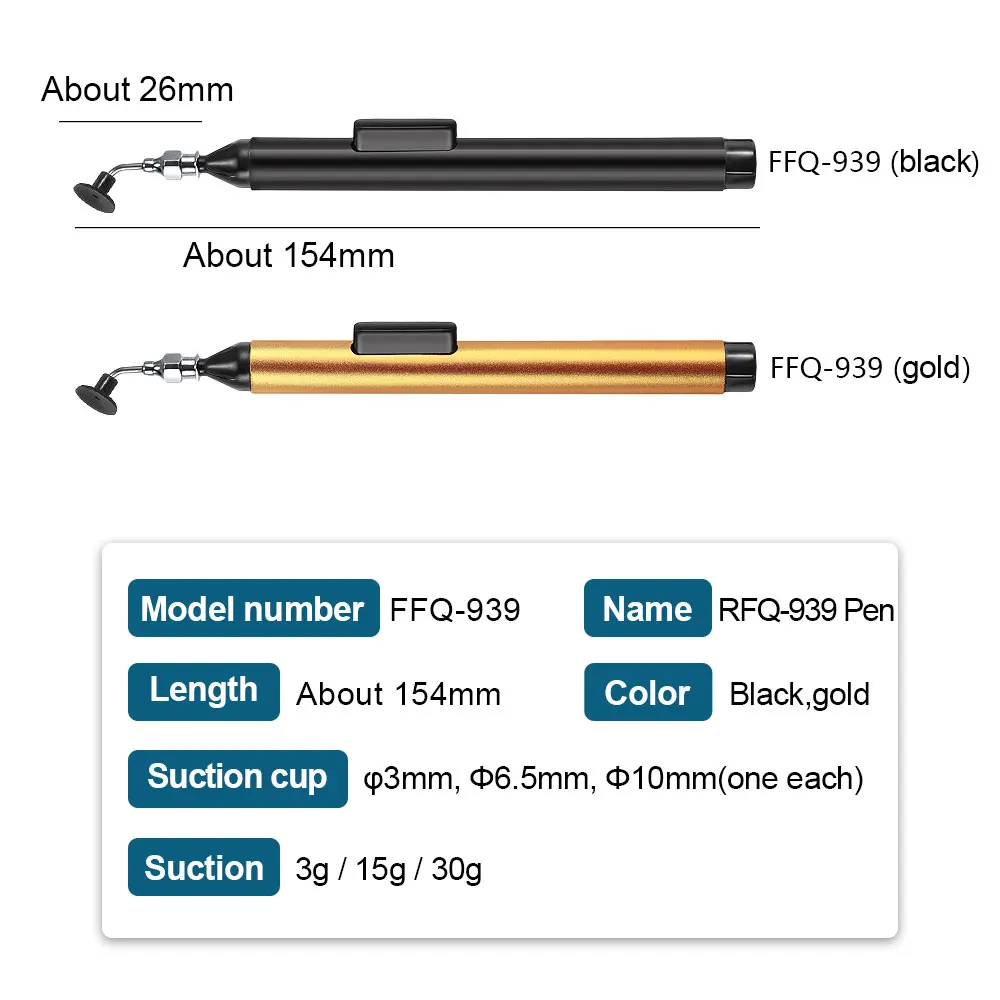 Vacuum Suction Pen Remover Sucker Pump IC SMD Tweezer Solder Desoldering 3 Suction Header Iron Welding Vacuum Remover Sucker