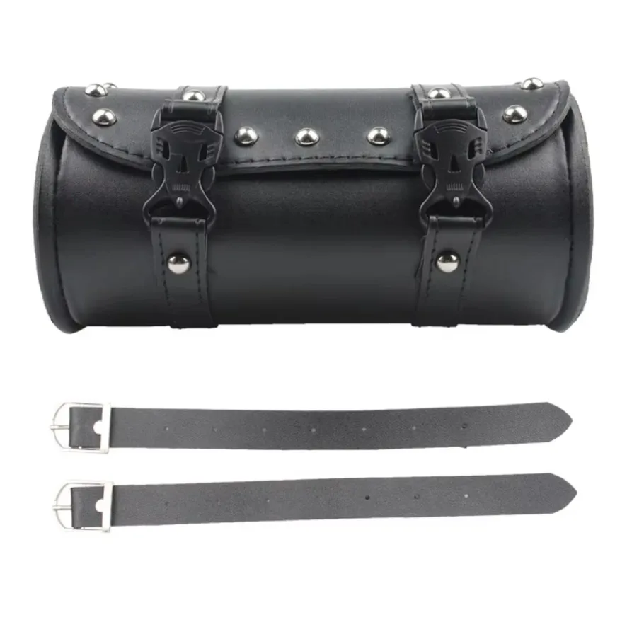 Motorcycle Tool Bag PU Leather Roll Black fit for Motocross 1pc