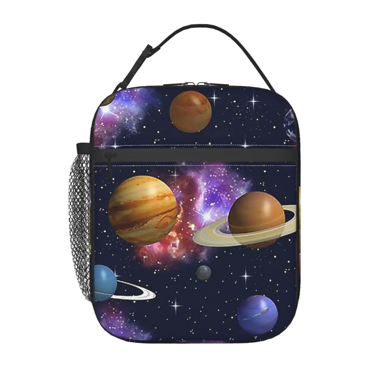 Solar System Space Planets Universe Insulated Lunch Bag for Women Kids Portable Food Boxes Thermal Lunch Box Tote