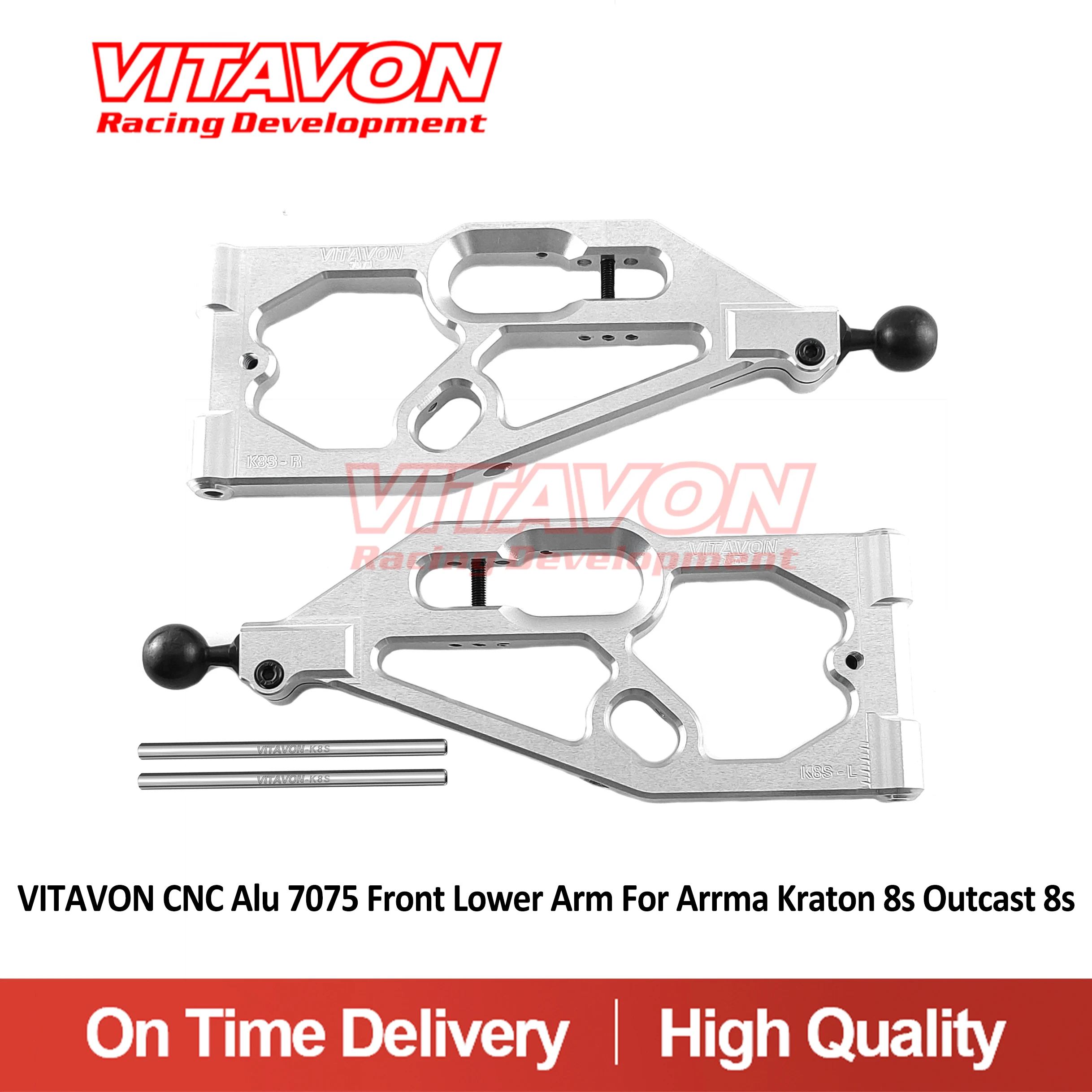 

Передний нижний рычаг VITAVON CNC Alu 7075, для Arrma Kraton 8S Outcast 8S