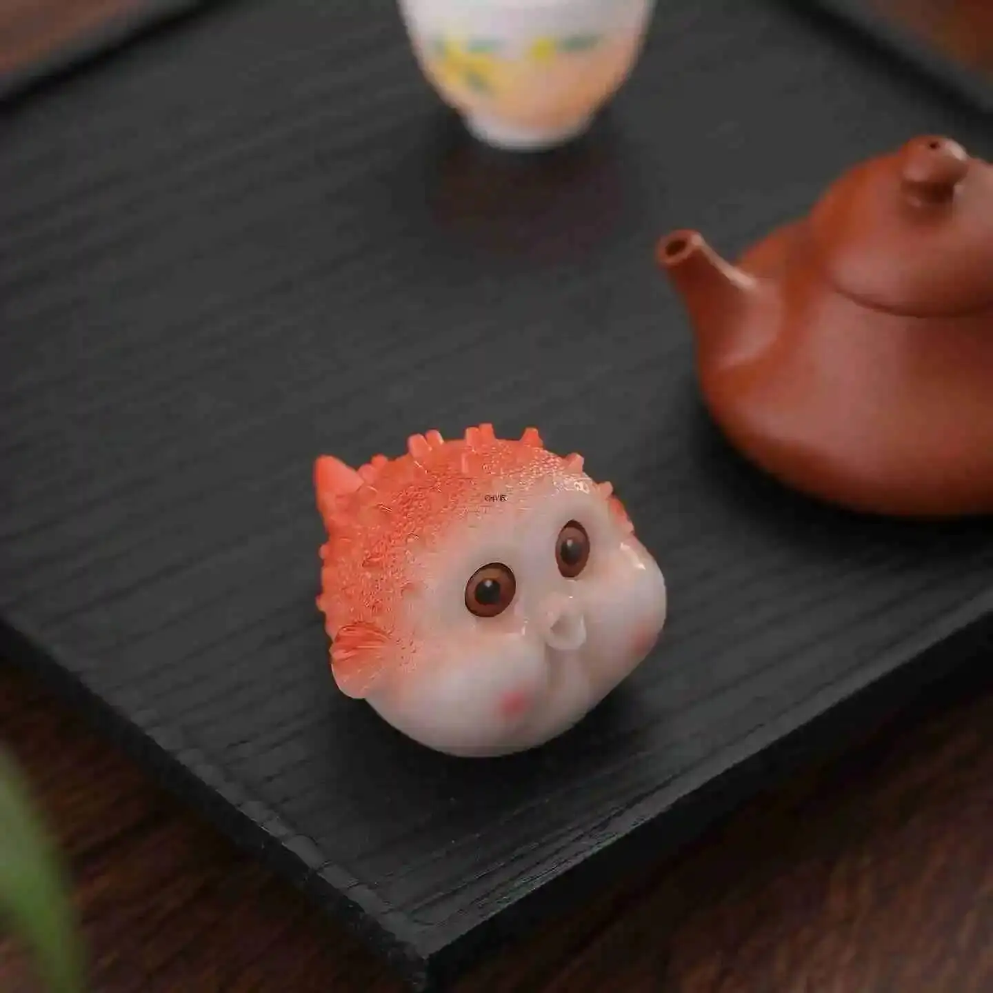 Cute Bubble Fish Color-Changing Tea Pet Tea Play Tea Table Decoration Ornament Tea Pet Accessories Fun Ornament