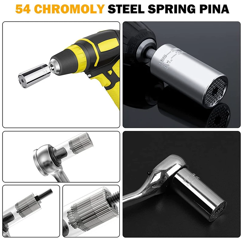 

Адаптер для электрической дрели 1/4 дюйма, волшебная отвертка, различные гаечные ключи, многофункциональный ручной инструмент, универсальная головка торцевого ключа 7-19 мм