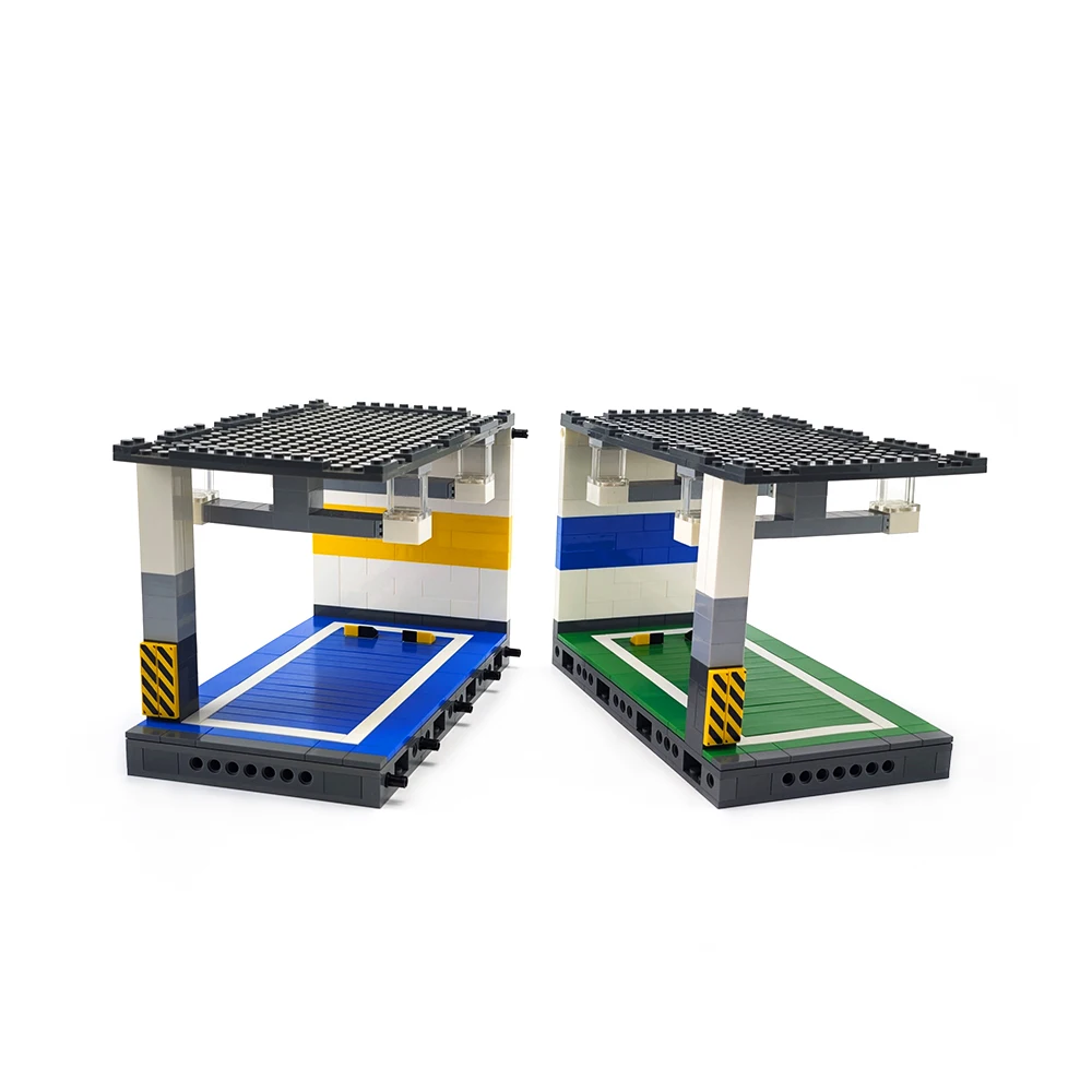 Kit di blocchi di costruzione modello parco auto multipiano MOC, display per riporre veicoli, espansione vista stradale cittadina, regalo di compleanno perfetto