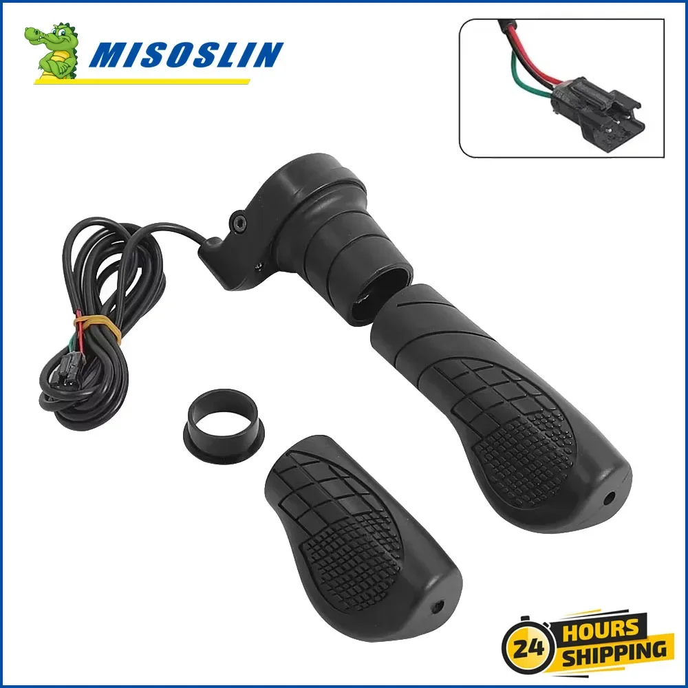 FT76X Half Handlebar Accelerator Waterproof/SM Plug for E-bike Left/Right Handle Half Twist Throttle Electric Scooter Bike