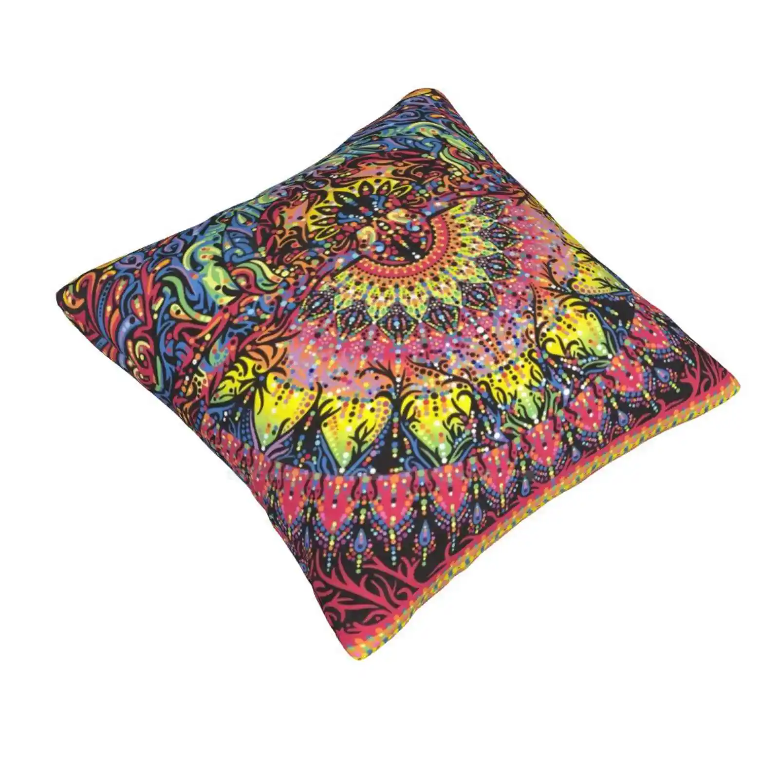 Incandescent Dance Pillows Case Bedroom Home Decoration Mandala Hippie Trippy Psychedelic Boho Bohemian Healing Energy Zen New