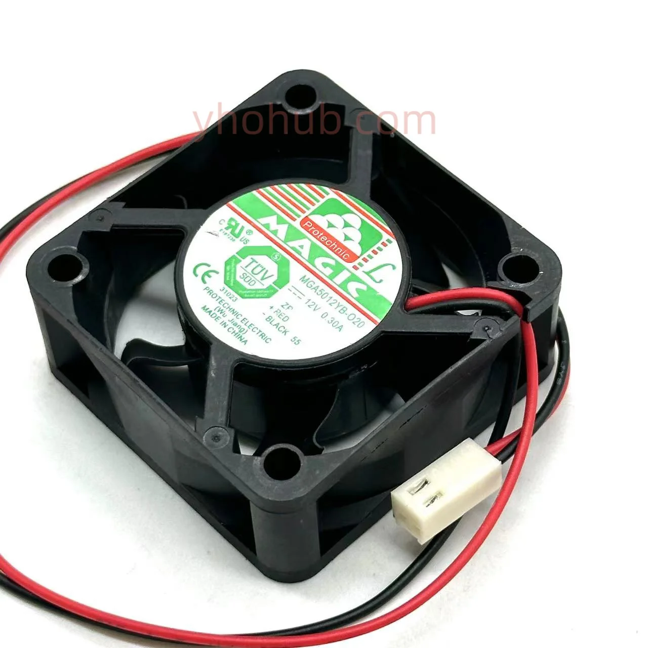 Magic MGA5012YB-020 MGA5012YB-O20 DC 12V 0.30A 50x50x20mm 2-Wire Server Cooling Fan