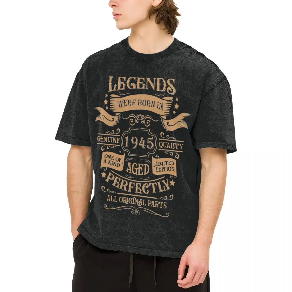 

2025 Новый дизайн, рожденный в 1945 году, винтажная рубашка для детей 80 лет, наряд для мужчин и женщин, забавные футболки на 80-летие, топы, футболки в стиле Харадзюку