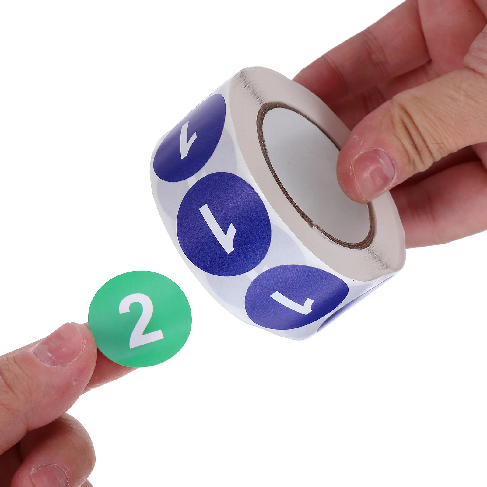 

2500 шт. самоклеящиеся пронумерованные наклейки, круглые маленькие 1-5 цветных этикеток для инвентаря, почтового ящика, офисных школьных контейнеров для хранения, папка