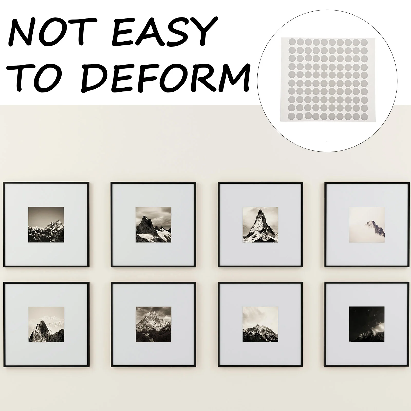 

500 Pcs White Foam Double Sided Tape 8mm Diameter 1mm Thick High Adhesion Dual Adhesive Mounts for DIY Fixing Accessories