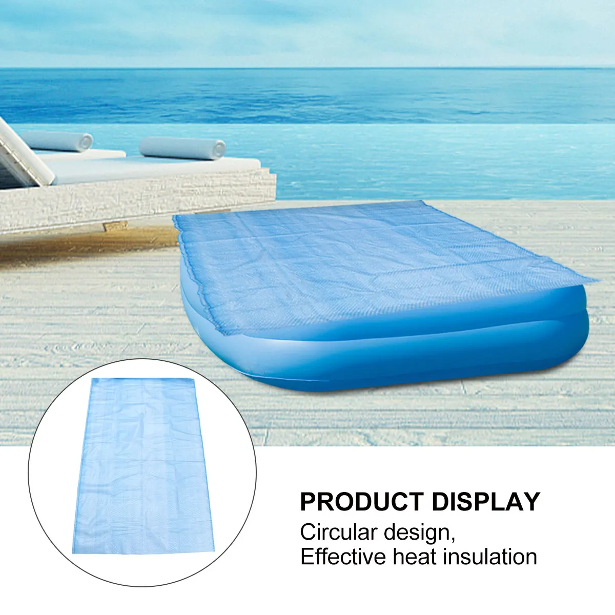 Swimming Pool Cover Insulation Film Dustproof Rainproof Heat Preservation Cover for Water Therapy Inflatable Mat