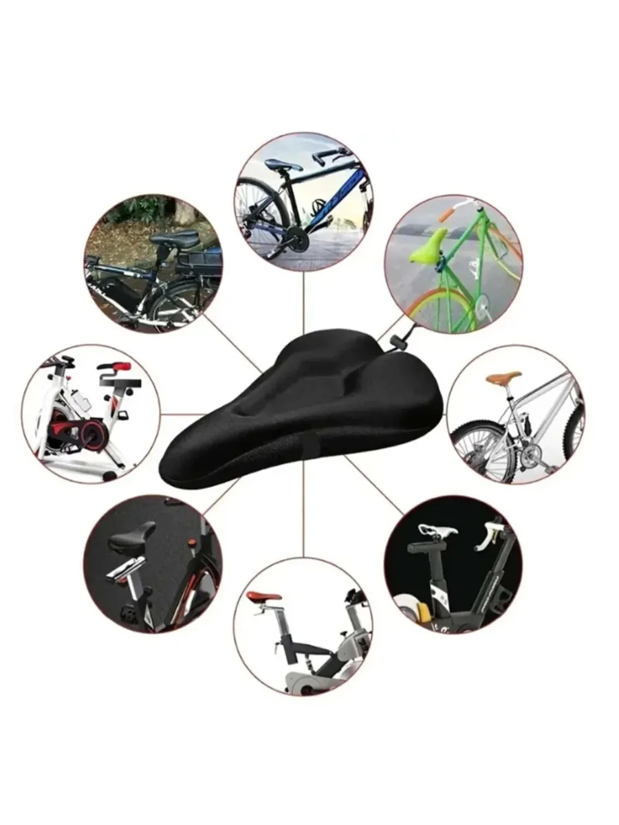 AliExpress NONE 1PC Bike Seat Cushion Gel Padded Soft Cover for Men Women Comfortable Bicycle Saddle Pad Outdoor Cycling Accessory