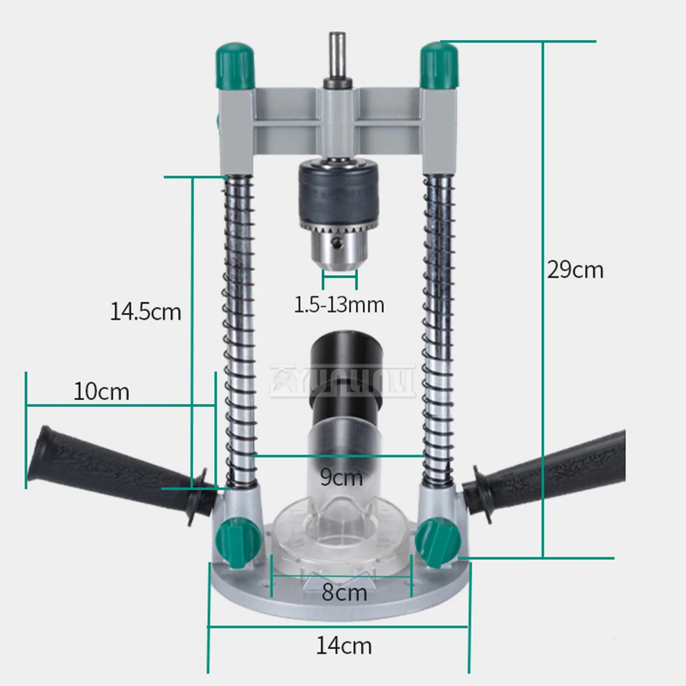 Hand Electric Drill Bracket Adjustable Vertical Drilling Guide Positioner Straight Angle Guide Doweling Locator Stand