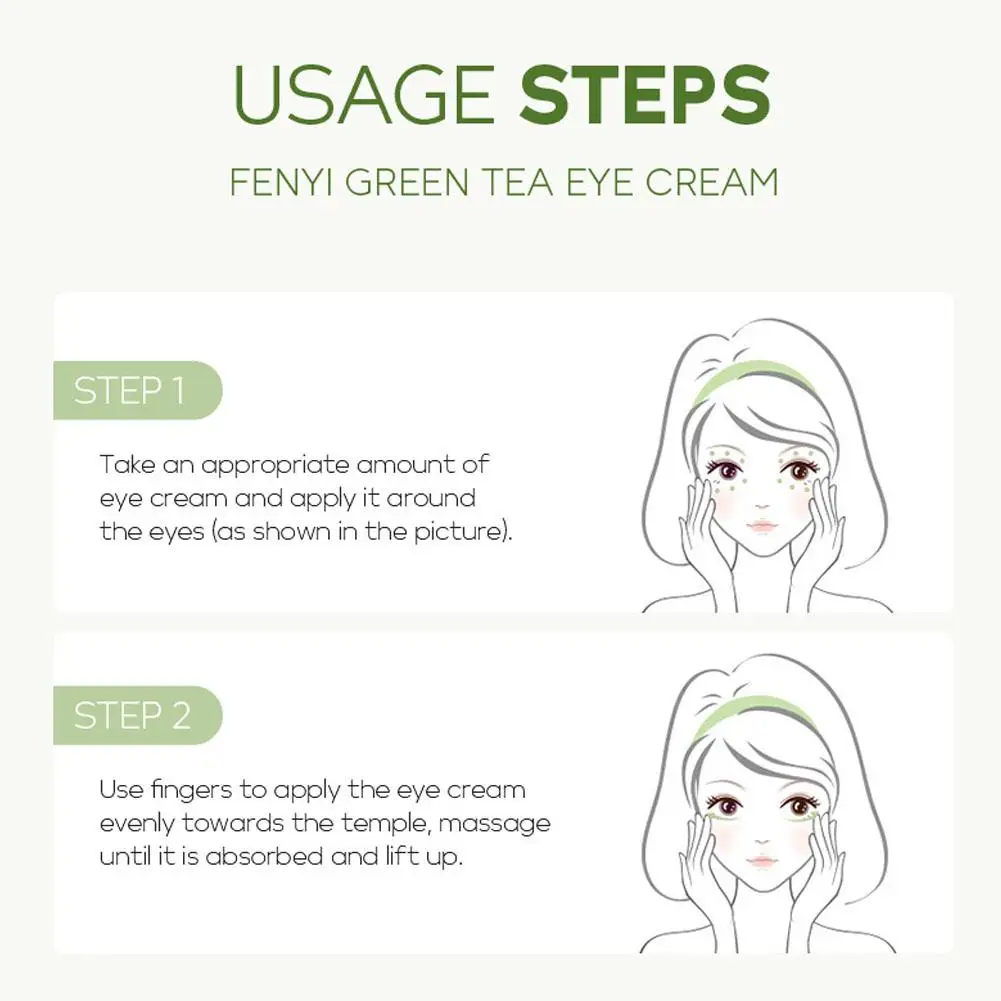 30g Green Tea Eye Cream Whitening Moisturizing Hydrating Firming Aging ริ้วรอยต่อต้านวงกลม Puffiness ลบ Dark Repair An U0y9