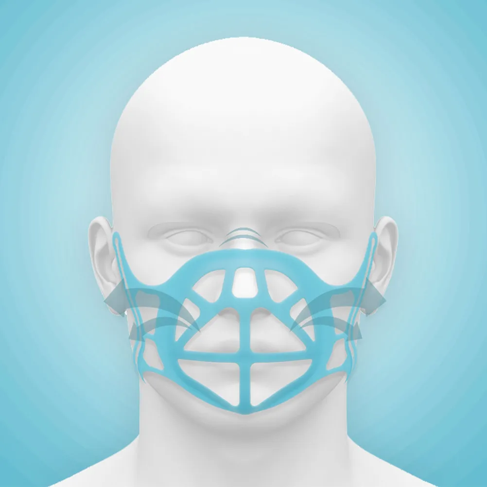 4Pcs Mask Inner Bracket 3D Face Curve Design Lightweight Portable Mask Support Bracket for Makeup Protection Breathable Comfort