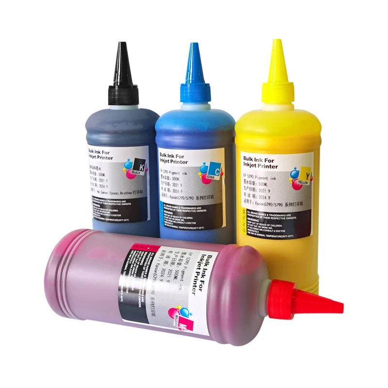 500ml 5290 Pigment Ink For Epson WorkForce Pro WF-C5290 C5790 C5210 C5710 Ink T9441 T9451 T9461 T9481 T9491 T902XL pigment ink